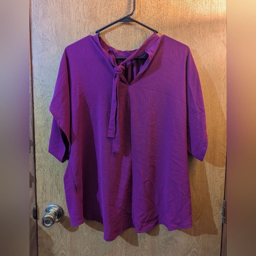 Shein Short Sleeve Top With Bow